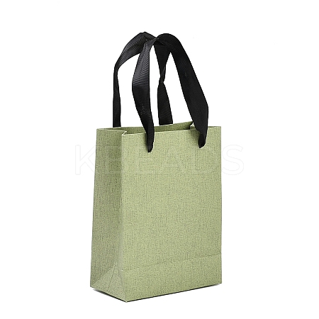Paper Gift Tote Bags with Nylon Black Ribbon Handles LS-ABAG-K004-01B-1