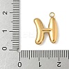 304 Stainless Steel Initial Pendants STAS-S186-12H-G-3