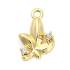 Brass Micro Pave Cubic Zirconia Charms ZIRC-F143-01G-1