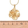 304 Stainless Steel Flower Pendant Snake Chain Necklaces for Women NJEW-F354-11B-G-5