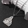 201 Stainless Steel Religion Pendant Necklaces NJEW-Z058-05P-3