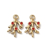 304 Stainless Steel Rhinestone Charms STAS-L308-05G-1