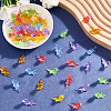 60Pcs 6 Colors Luminous Resin Lizard Figurines DJEW-SP0001-12-3