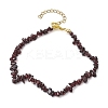 Natural Garnet Anklets AJEW-AN00592-11-1