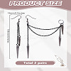 2Pairs Alloy Dangle Earrings for Women EJEW-LP0001-25-2