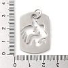 Non-Tarnish Hollow 304 Stainless Steel Pendants STAS-C086-04E-P-3