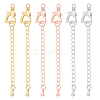 6Pcs 3 Colors Brass Chain Extender KK-NB0003-14-1