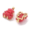 Druzy Resin Pendants RESI-G086-04G-02-2