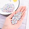 White Opaque Acrylic Beads MACR-YW0001-19F-5