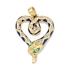 Brass Micro Pave Clear Cubic Zirconia Pendants KK-R221-01G-04-1