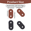 50Pcs 2 Colors 2-Hole PU Leather Buttons BUTT-CL0001-05B-2