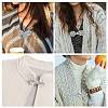 10Pcs 10 Styles Alloy Sweater Shawl Clips Brooches AJEW-CJ0001-66-7