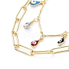 Brass Enamel Double Layer Necklaces NJEW-JN02831-01-2