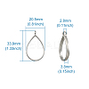 Rack Plating Alloy Teardrop Open Back Bezel Pendants PALLOY-TA0001-09P-8