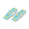10Pcs 5 Colors Tartan Pattern Epoxy Resin Snap Hair Clip PHAR-P009-01B-3