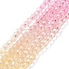 Transparent Glass Beads Strands X-GLAA-E036-07B-2