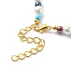 Natural Shell & Glass Seed Beaded Necklace Bracelet SJEW-JS01245-6