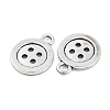 4-Hole Button Tibetan Style Zinc Alloy Charms TIBEP-R334-167AS-RS-3