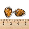 Natural Tiger Eye Faceted Pendants G-M431-06P-11-3