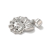 Brass Micro Pave Clear Cubic Zirconia Pendants KK-A273-18P-2