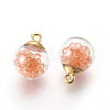 Transparent Glass Bottle Pendants LS-GLAA-L018-11-A-2