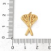 304 Stainless Steel Micro Pave Cubic Zirconia Pendants STAS-D305-02G-F-3