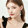 20Pcs Brass Micro Pave Clear Cubic Zirconia Earring Hooks ZIRC-BBC0002-59G-5