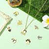 8Pcs 8 Styles 304 Stainless Steel Enamel Pendants STAS-CJ0003-38-6
