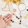 3Pcs Evil Eye Plastic with Iron Pendant Decorations HJEW-CN0001-26-3