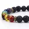 Natural Lava Rock Braided Bead Bracelets BJEW-R304-02-8mm-3