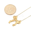 Ion Plating(IP) 304 Stainless Steel Bowknot Pendant Cable Chain Necklaces for Women NJEW-P320-12A-G-5