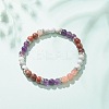 Natural Amethyst & Gemstone Round Beaded Bracelet for Women BJEW-JB08336-03-2