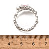 Oval Brass Cat Eye Cuff Rings for Women RJEW-U042-01P-6
