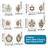 60Pcs 10 Style Tibetan Style Alloy Pendants FIND-PH0009-15-2