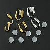 12Pcs 2 Colors Brass Clip-on Earring Converters Findings KK-FS0001-30-2