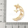 Brass Micro Pave Clear Cubic Zirconia Pendants KK-K378-01G-02-3