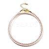 Polyester Cord Braided Necklace Makings MAK-L043-03G-21-1