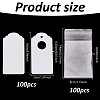 100Pcs Kraft Paper Jewelry Badge Display Cards OPC-NB0001-04B-2