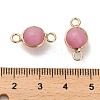 Natural Dyed Natural White Jade Faceted Round Links Connector Charms G-G175-01G-04-4