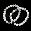 Natural Tourmalinated Quartz Round Beaded Stretch Bracelets GG-CBA12F1-02A-11-4