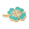 Brass Micro Pave Cubic Zirconia Pendants KK-U053-25G-02-2