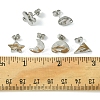 12Pcs 6 Styles 304 Stainless Steel Stud Earring Findings FIND-FS0002-39-5