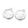 Tibetan Style Alloy Coin Pendants LS-TIBEP-GC001-P-NR-2