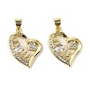 Mother's Day Brass Micro Pave Cubic Zirconia Pendants KK-M324-02A-G-1