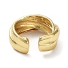 Rack Plating Brass Criss Cross Open Cuff Rings for Women LS-RJEW-Q777-04G-3