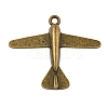 Tibetan Style Airplane Pendants TIBEP-EA10921YKG-AB-LF-1