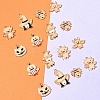 14Pcs 7 Styles Halloween Theme Rack Plating Luminous Alloy Enamel Pendants ENAM-FS0002-10G-7