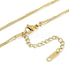 Ion Plating(IP) Golden Tone 304 Stainless Steel Pave Cubic Zirconia Rectangle Pendant Necklaces for Women NJEW-K276-09G-01-2