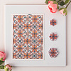 Flower Pattern Ceramics Clay Water Transfer Paper PW-WG52862-05-1