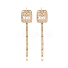 925 Sterling Silver Micro Pave Clear Cubic Zirconia Stud Earrings EJEW-U013-04G-1